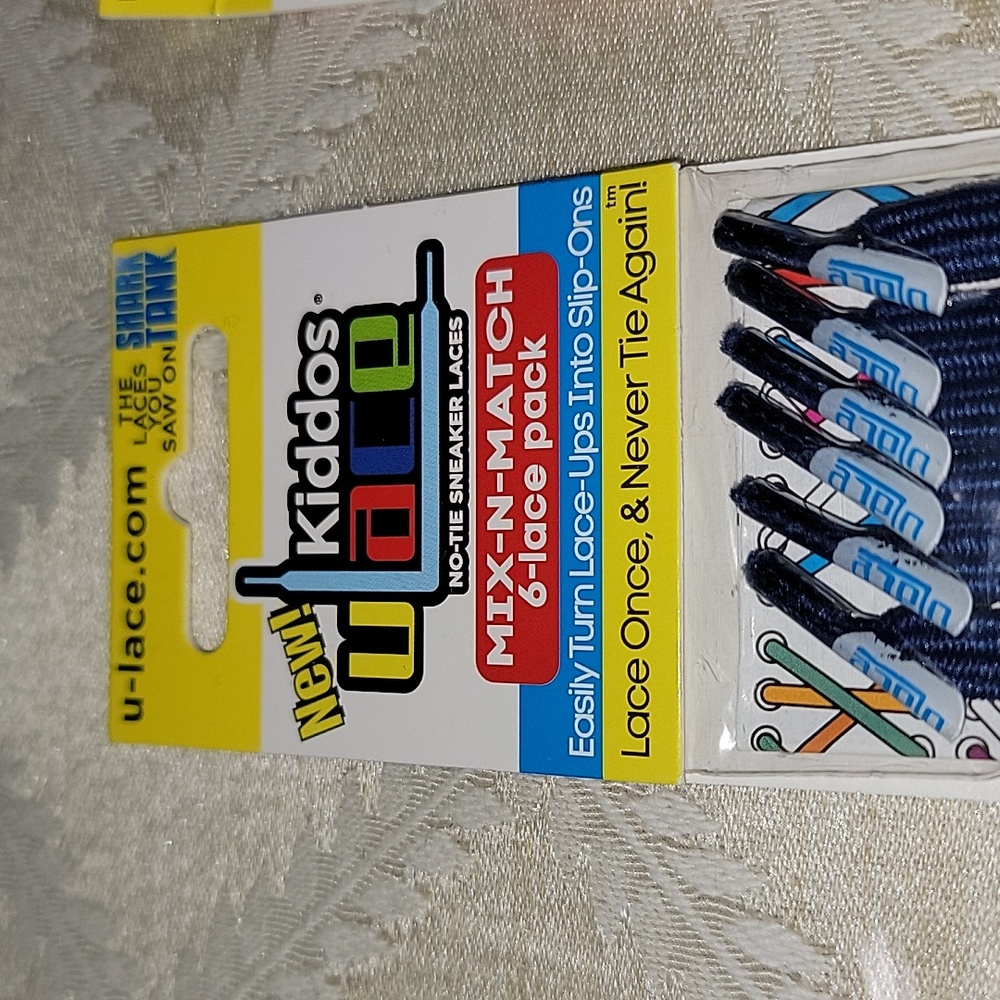 Kiddos U Lace 3 Sets of Navy No Tie Shoelaces- As Seen On Shark Tank - Picture 2 of 4
